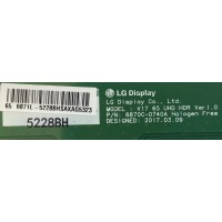 T-CON PARA TV W BOX HITACHI / NUMERO DE PARTE 6871L-5228B / 6870C-0740A / 5228B / PANEL K650WDC2 / DISPLAY LC650EGY (SK)(M3) / MODELOS 0E-65LED4K / 65R80